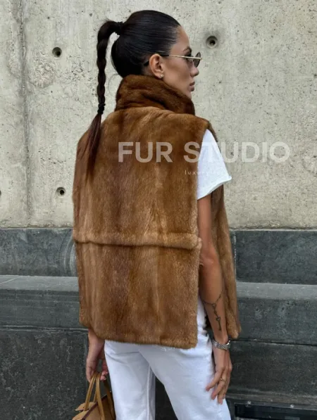 Меховая манишка из норки - фото 2