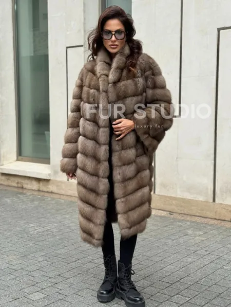 Шуба из натуральной куницы - фото 5