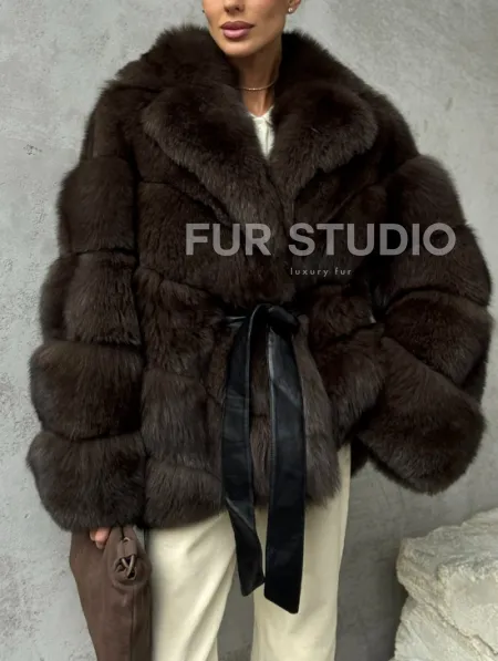 Шуба из песца под соболь - фото 3