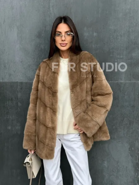 Полушубок норковый - фото 9