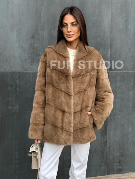 Полушубок норковый - фото 4