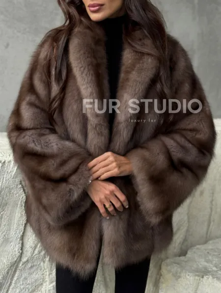 Шуба из меха куницы PREMIUM - фото 1