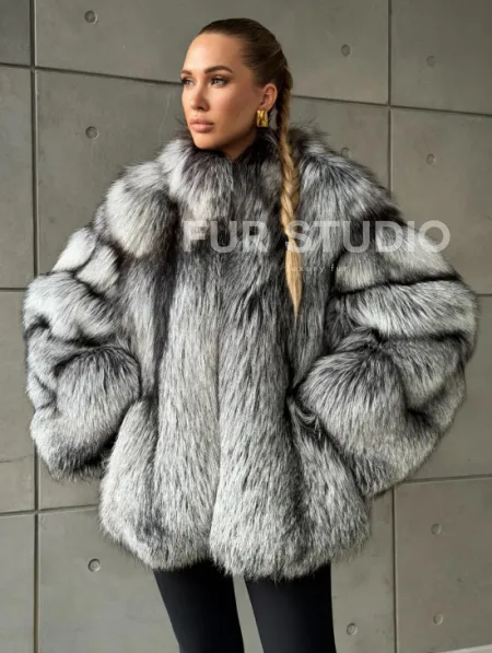 Шуба из чернобурки - фото 1
