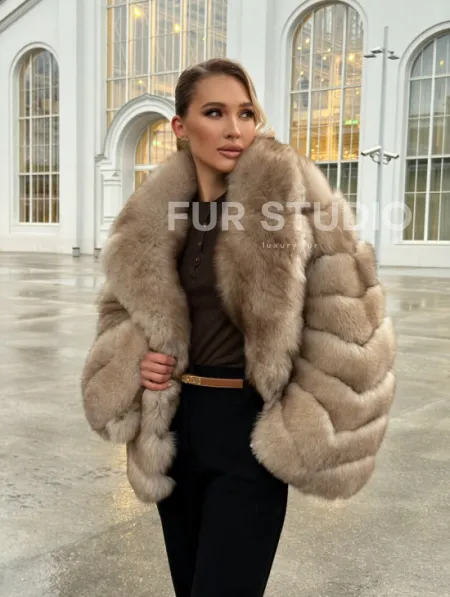 Шуба из песца под куницу - фото 16