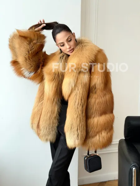 Шуба из лисы огневки - фото 12
