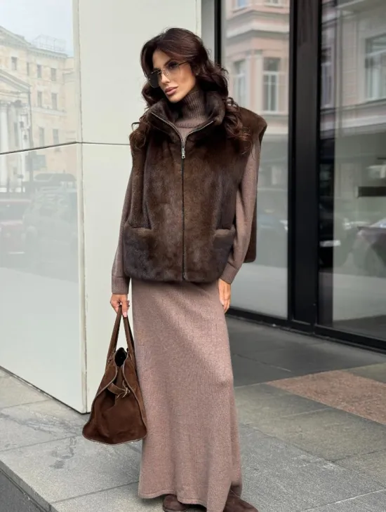 Жилет из норки - фото 4