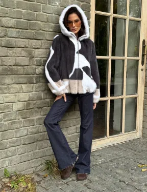 Норковая куртка с капюшоном - фото 9