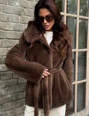 Шуба автоледи с капюшоном - фото 4