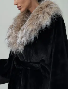 Норковая шуба с рысью - фото 1