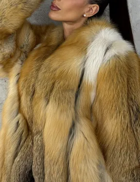 Шуба из меха лисы Gold - фото 2