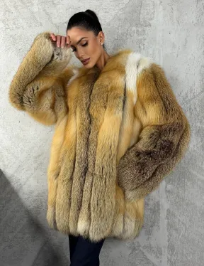 Шуба из меха лисы Gold - фото 7