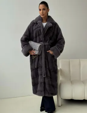 Норковая шуба - графит - фото 7