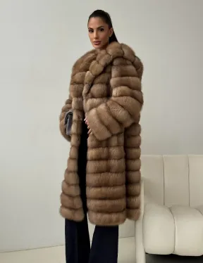 Шуба из куницы с капюшоном кобра - фото 7