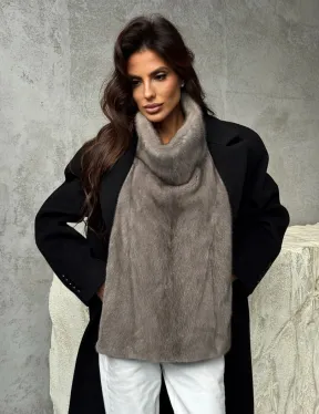 Манишка норковая серая - фото 13