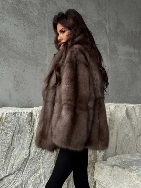 Шуба из меха куницы PREMIUM - фото 10
