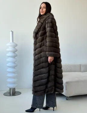 Длинная шуба из соболя - фото 10