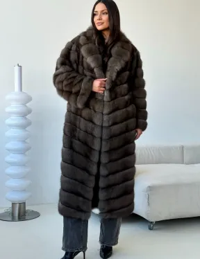 Длинная шуба из соболя - фото 5