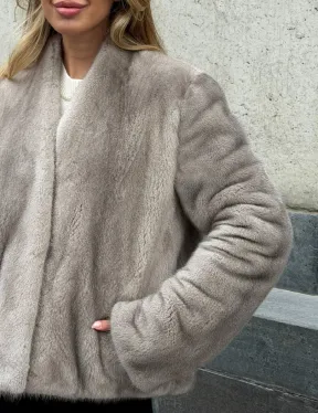 Короткий норковый жакет - фото 1