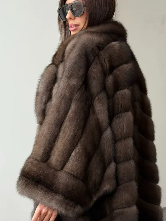 Шуба из баргузинского соболя - оверсайз - фото 2