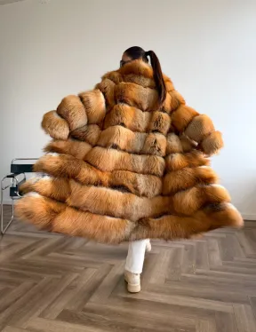 Шуба из меха огненной лисы - фото 11