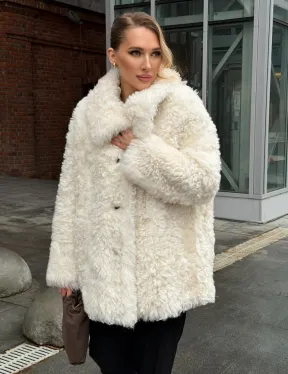 Белая шубка из тиградо - фото 11