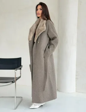 Пальто женское с норкой - фото 10