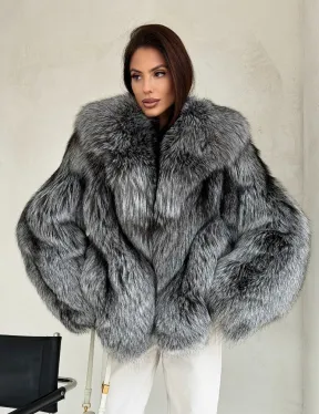 Полушубок из чернобурой лисы - фото 5