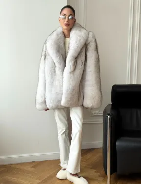 Шуба из песца - колотый лед - фото 7