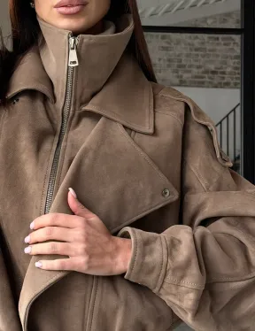 Куртка - бомбер весенняя оверсайз - фото 1