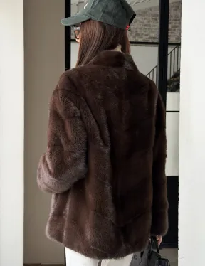 Женский норковый полушубок - фото 3