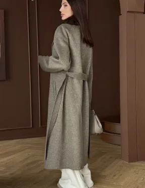 Пальто с воротником из соболя - фото 5