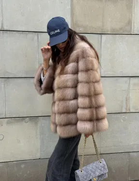 Шуба из меха куницы - фото 11