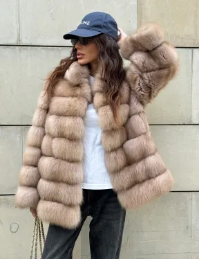 Шуба из меха куницы - фото 6